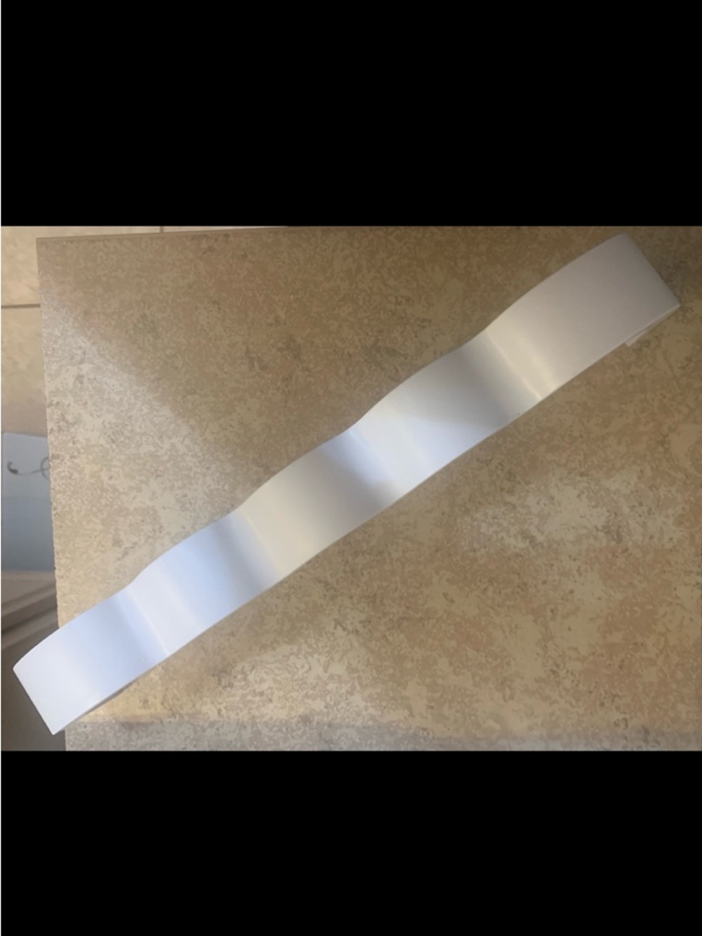 HAIER” White Refrigerator Door Can Bin Holder. 15”L x 2.5”W. Used in mini fridge